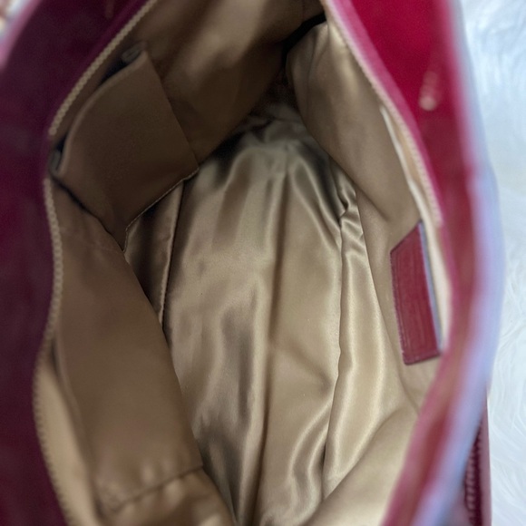 Coach Burgundy Patent Leather Tote - Picture 12 of 14